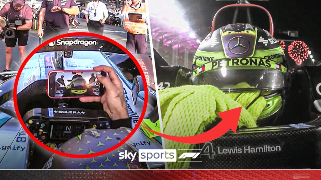 UNSEEN: Lights-out selfie to post-race tears… Hamilton’s final Merc moments