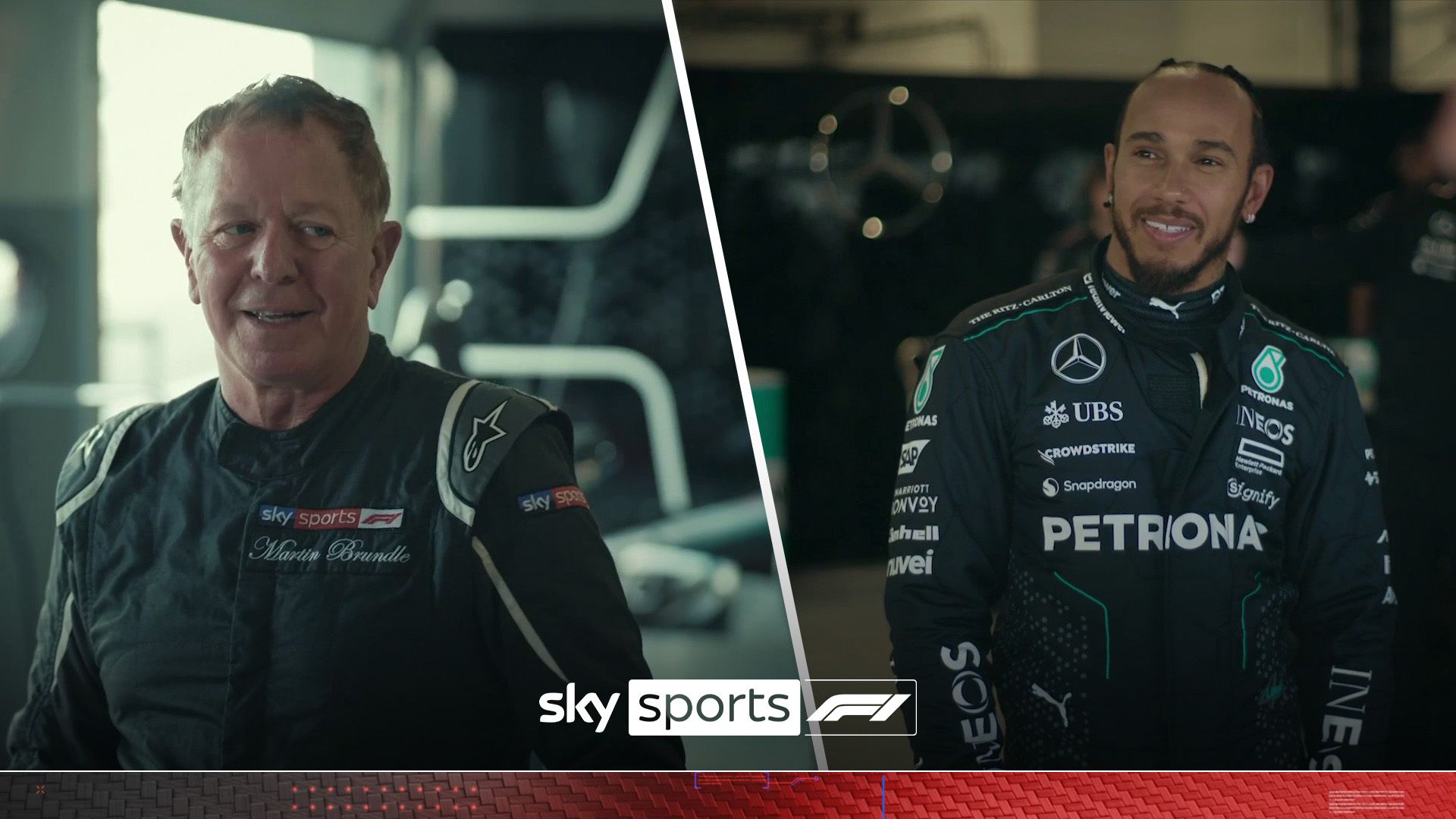 Brundle joins Hamilton to drive his iconic Mercedes cars