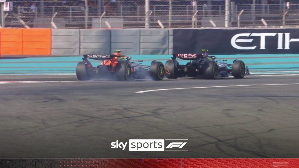 Norris narrowly avoids collision with Hamilton!