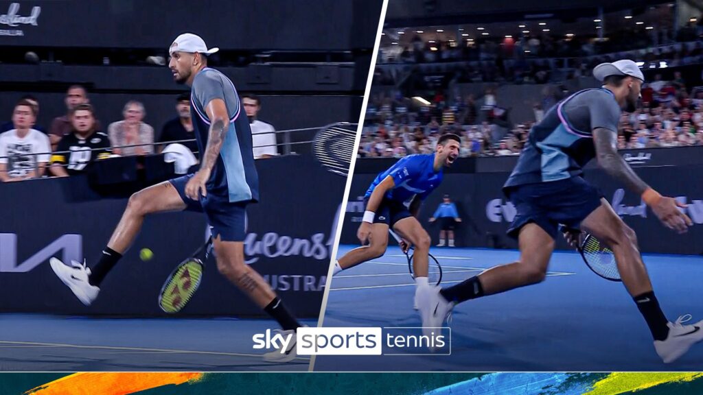 ‘Djokovic enjoyed that!’ | Kyrgios wins ‘incredible’ point with tweener lob!