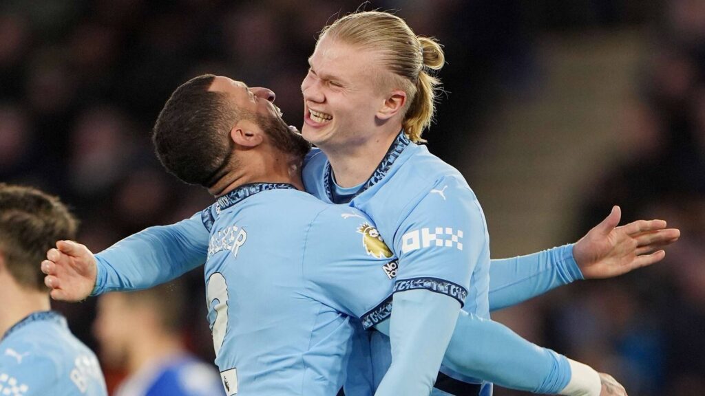 Haaland ends goal drought to secure Man City hard-fought win at Leicester