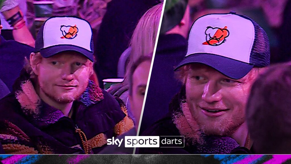 Ed Sheeran at Ally Pally for the World Darts Championship!