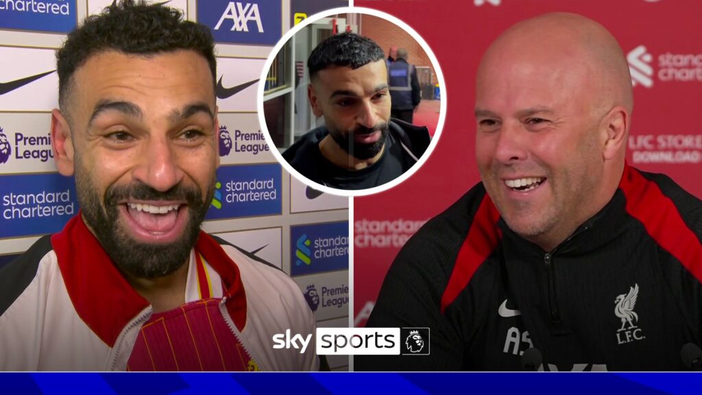 ‘It was a JOKE’ | Slot sends room into laughter with Salah-Man City comment