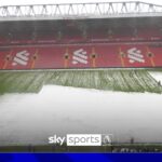 GAME ON! Mass snow cleared from Anfield pitch ahead of huge match