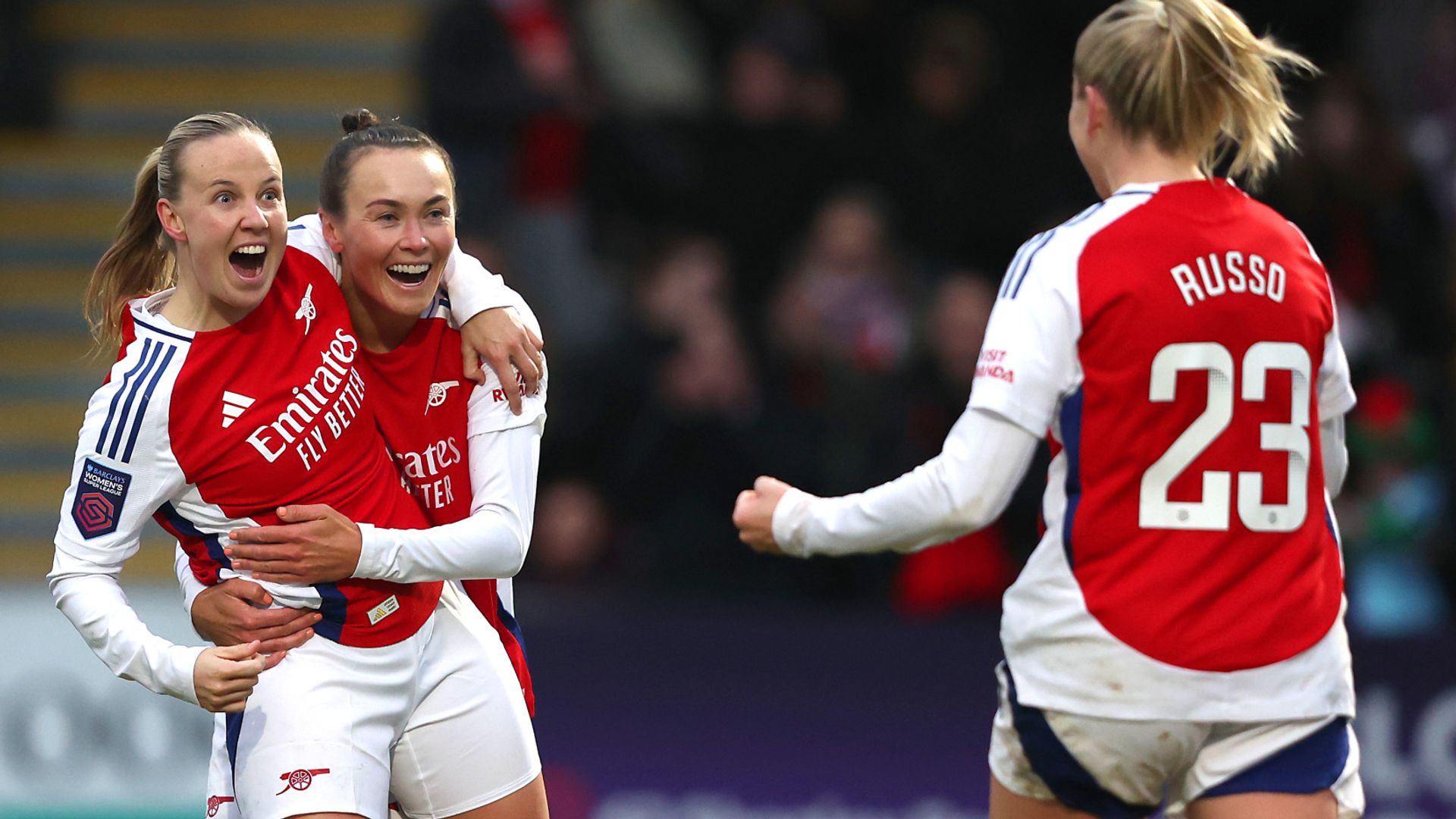 WSL LIVE! Arsenal hammering Crystal Palace, Chelsea lead West Ham