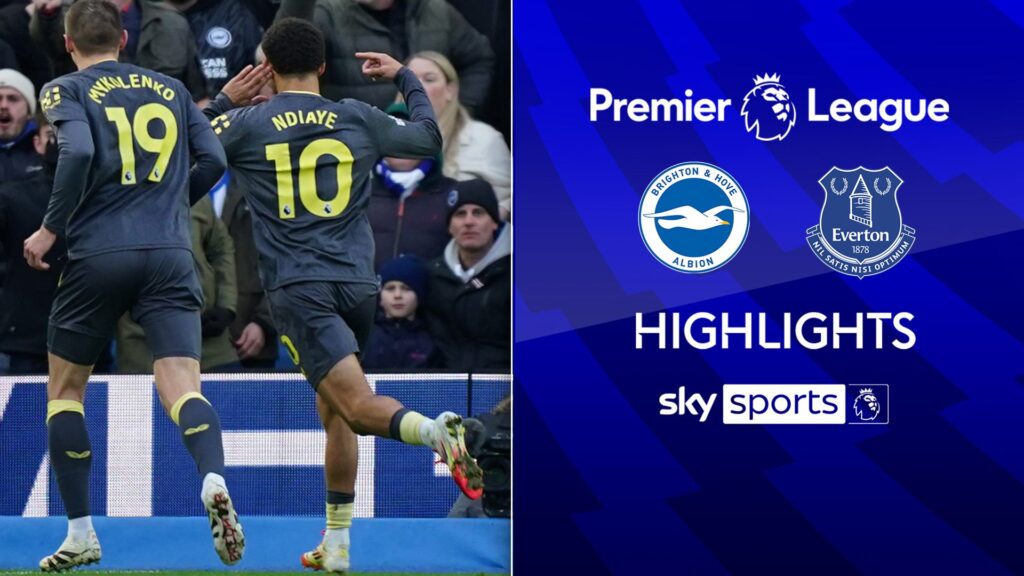 Ndiaye penalty the difference as Everton win at Brighton