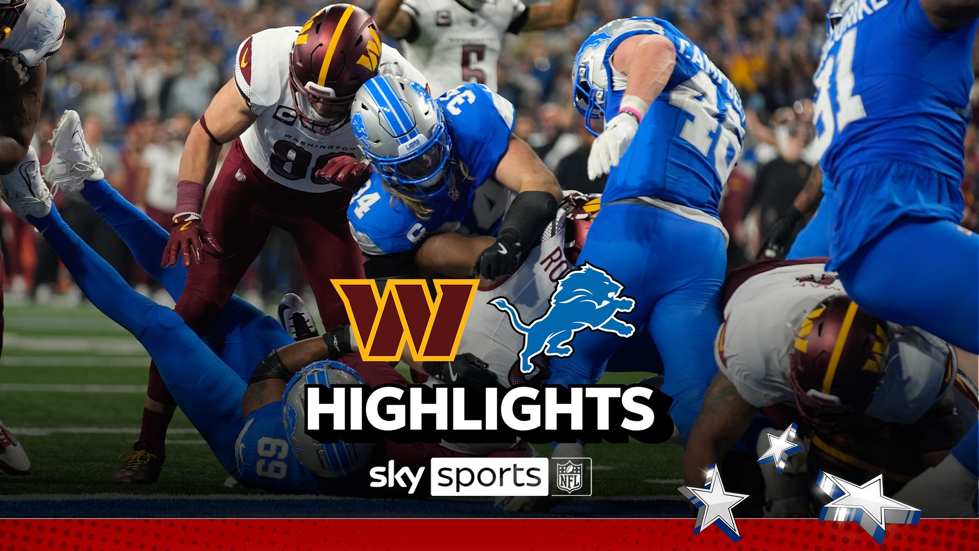 76 total points, six TDs in one quarter – highlights from Commanders-Lions epic!