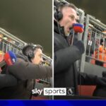 COMMENTARY CAM! | Despair for Neville! Maguire misses HUGE chance in final seconds!