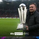 ‘Only one Luke Littler!’ | Old Trafford sing at Littler as he parades WDC trophy!