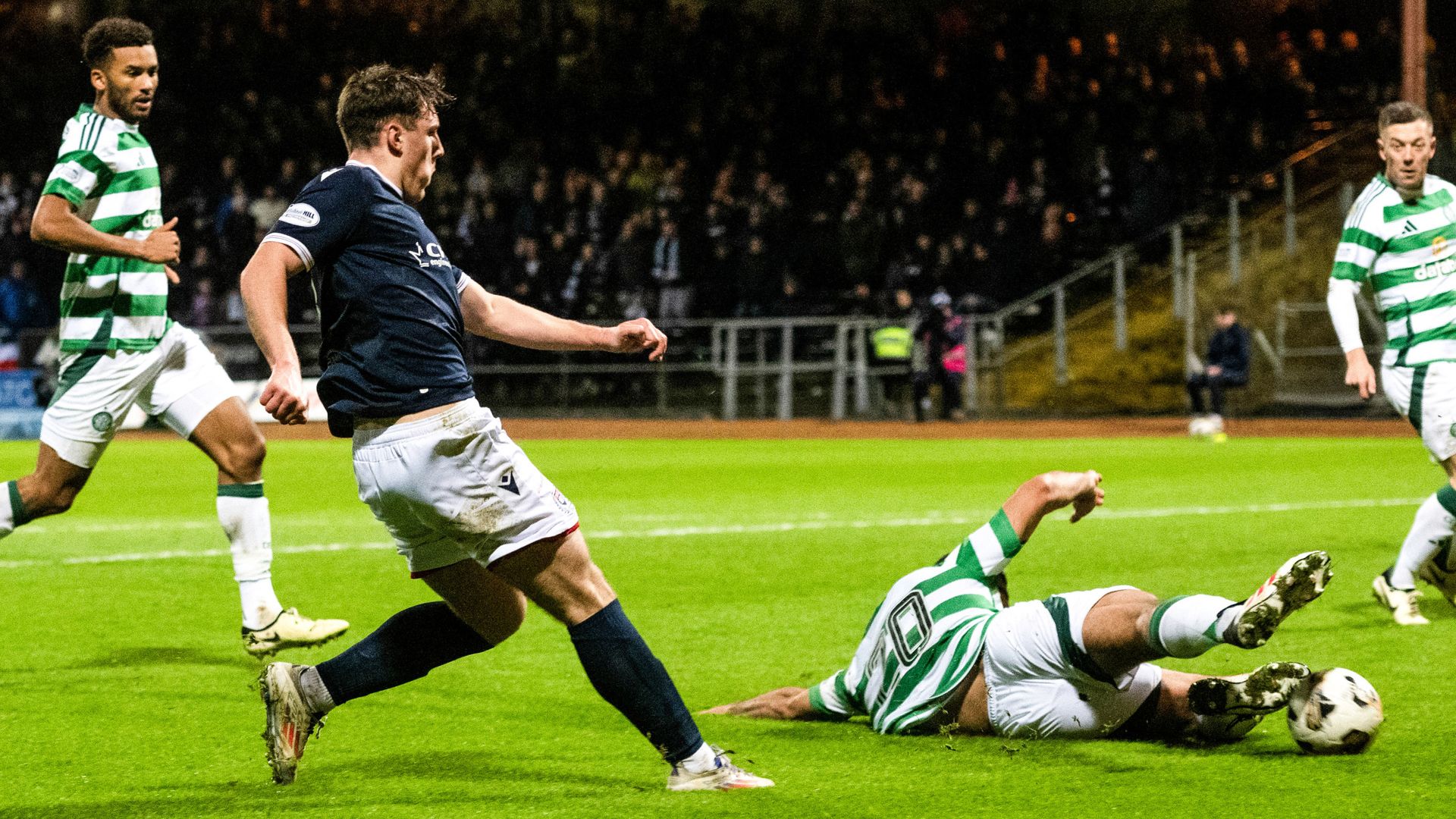 Donnelly heads Dundee in front in chaotic game vs Celtic LIVE!