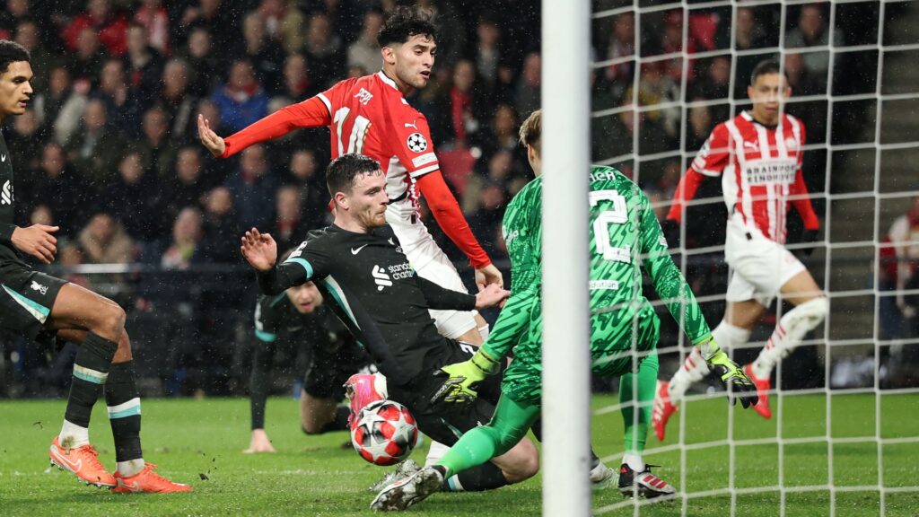 Liverpool finish top of CL table despite defeat at PSV