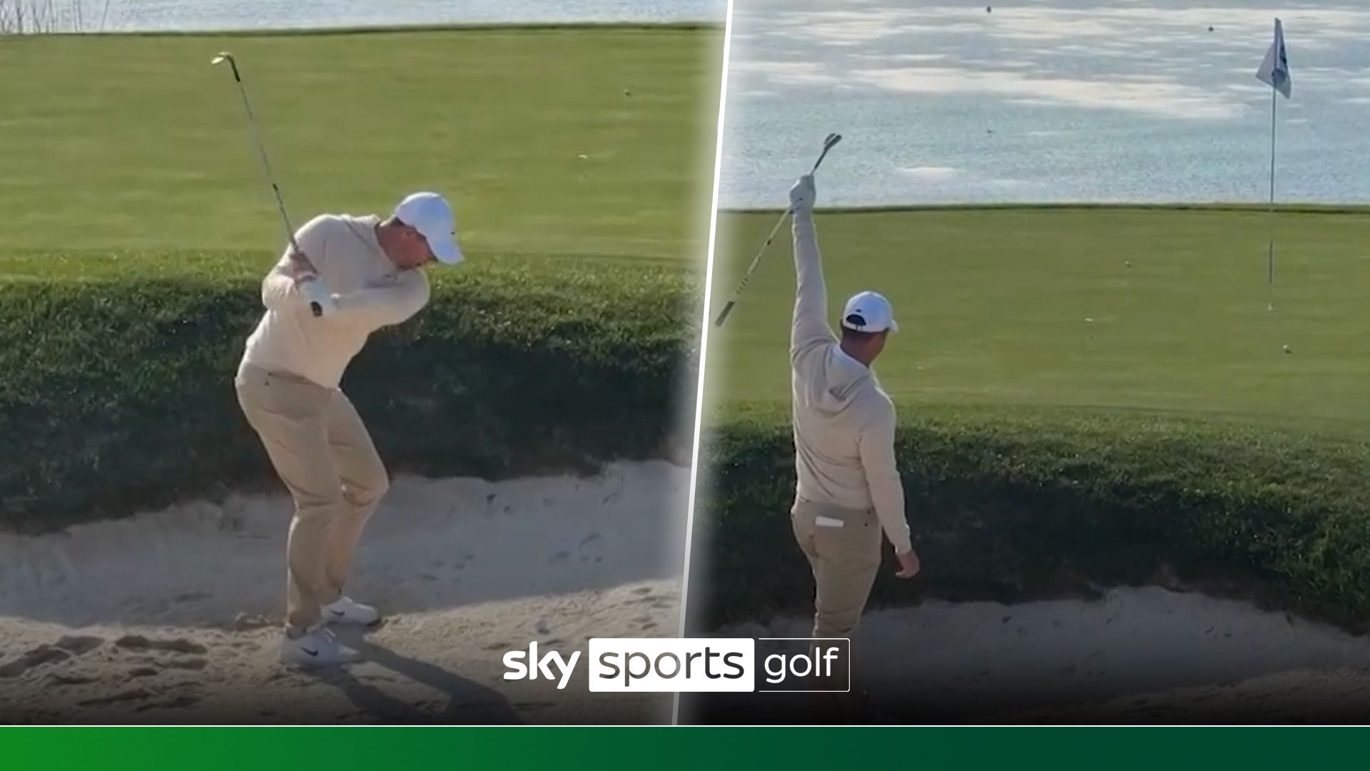 How did he know?! McIlroy celebrates long before the ball goes in the hole!