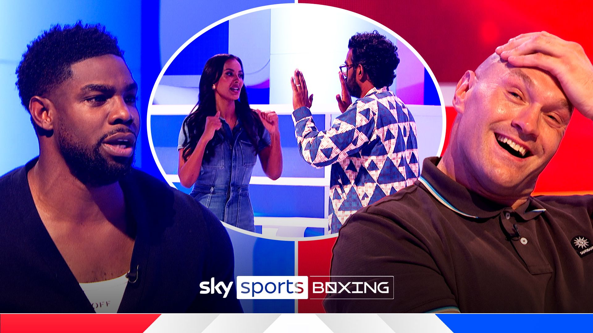 Fury trash talks Micah as Maya Jama shows off her boxing skills!