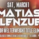 Subriel Matias Faces Gabriel Valenzuela on March 1st, Winner to Challenge Hitchins