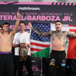 Catterall 139.75 vs. Barboza Jr 139.75 – Weigh-in Results for Saturday