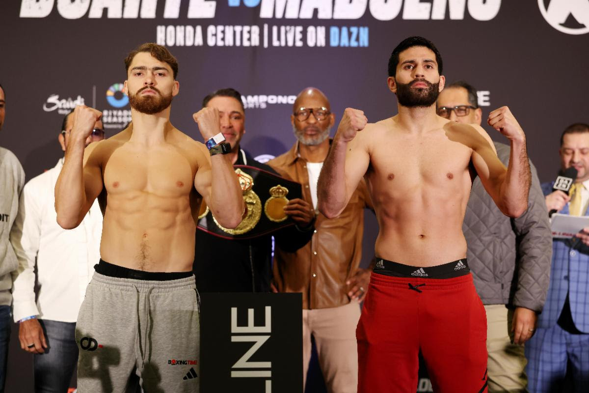 Duarte 140 vs. Madueno 140 – Weigh-in Results for Saturday on DAZN