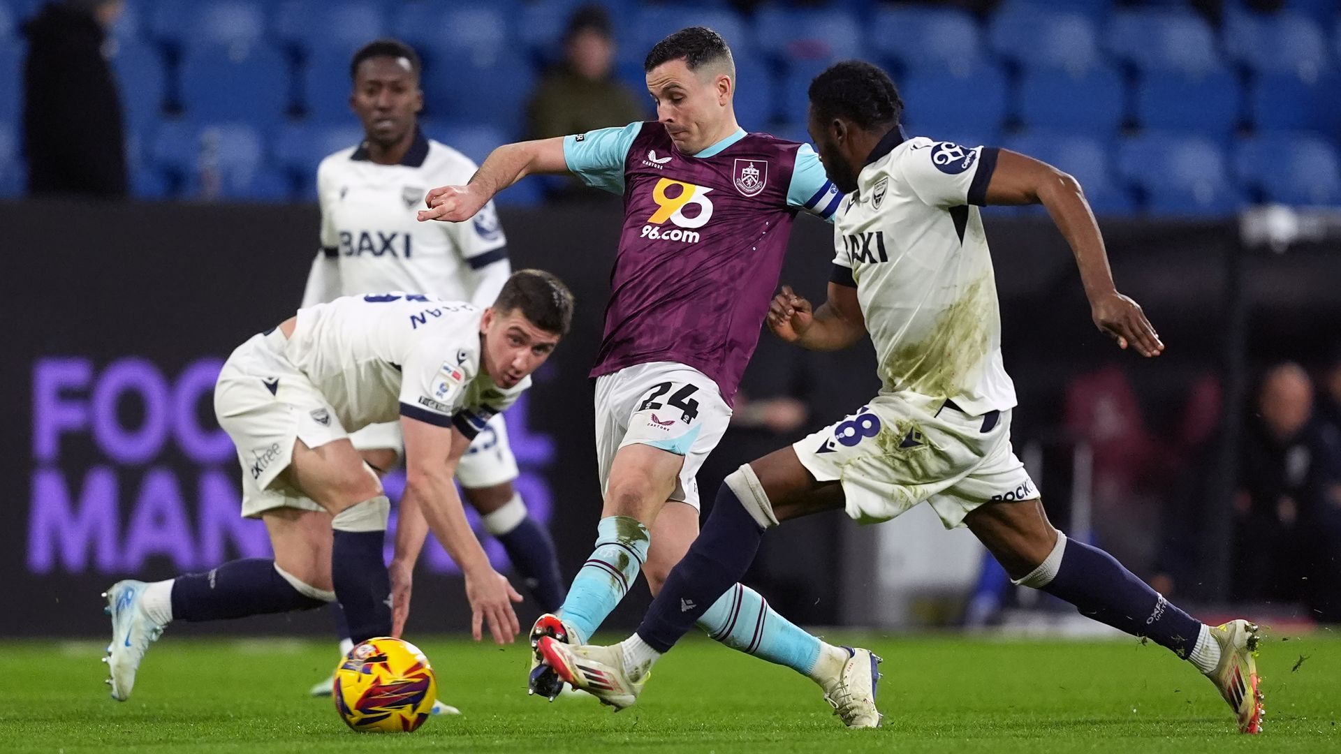 Burnley go second with narrow victory over Oxford