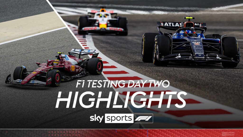 F1 Testing | Sainz pips Hamilton for fastest lap on day two of testing!