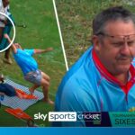 When a crowd catch goes wrong… Commentators left laughing at fan fail!