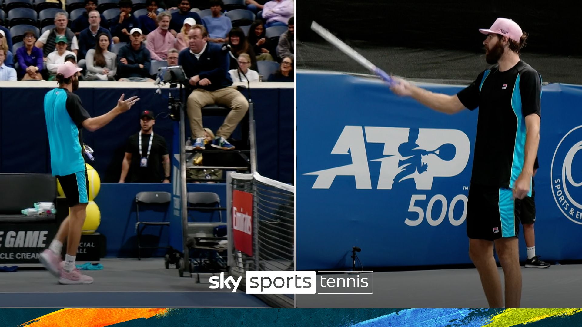 Norrie awarded point as Opelka loses temper with crowd member!