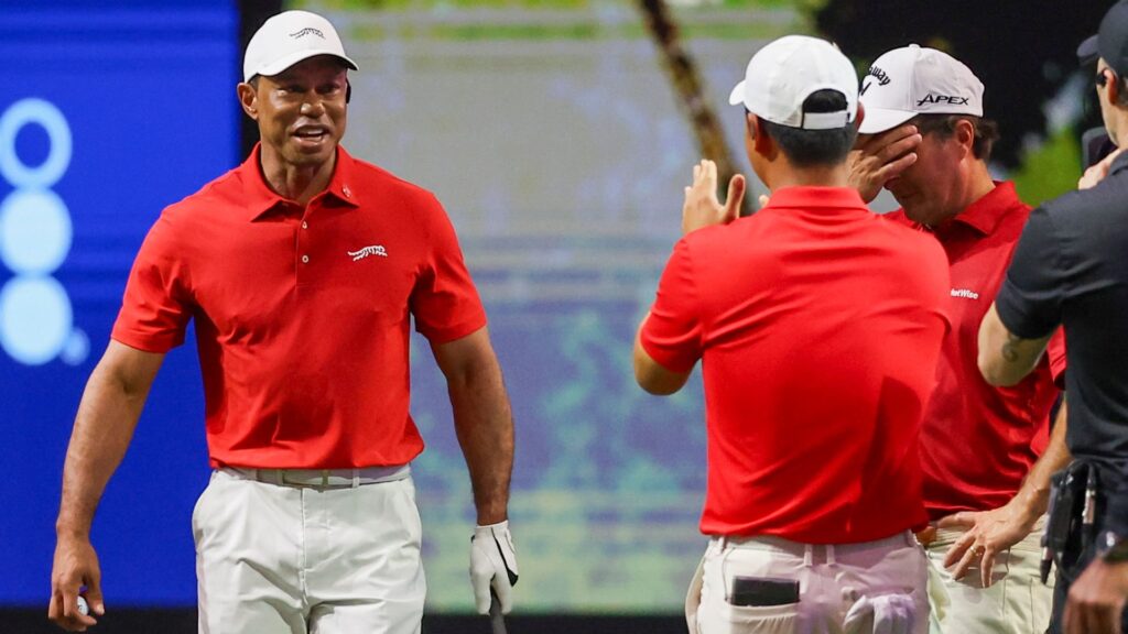 Tiger laughs at ‘most embarrassing moment’ after TGL blunder