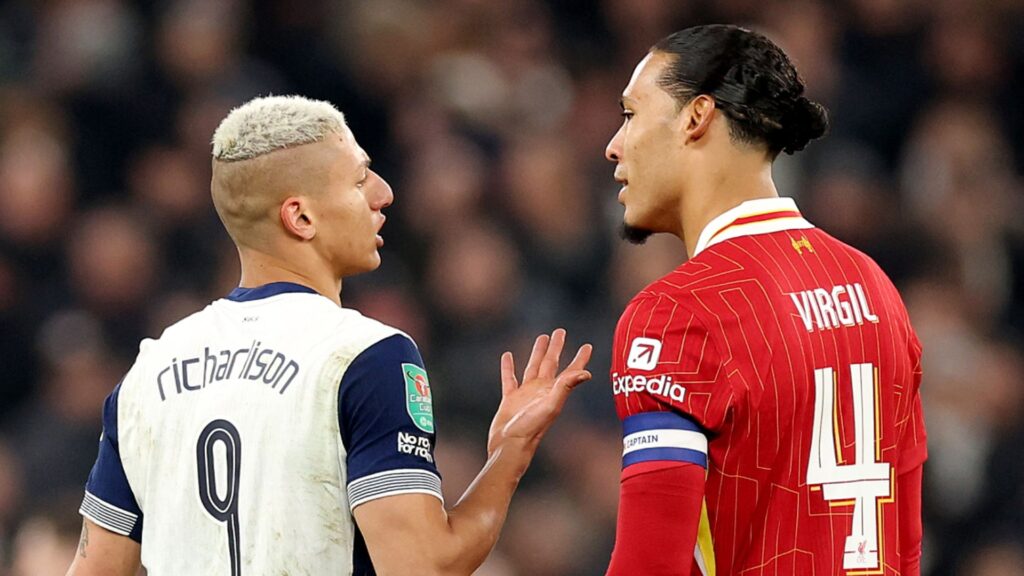 Van Dijk trolls Richarlison after escaping red card for ‘elbow’