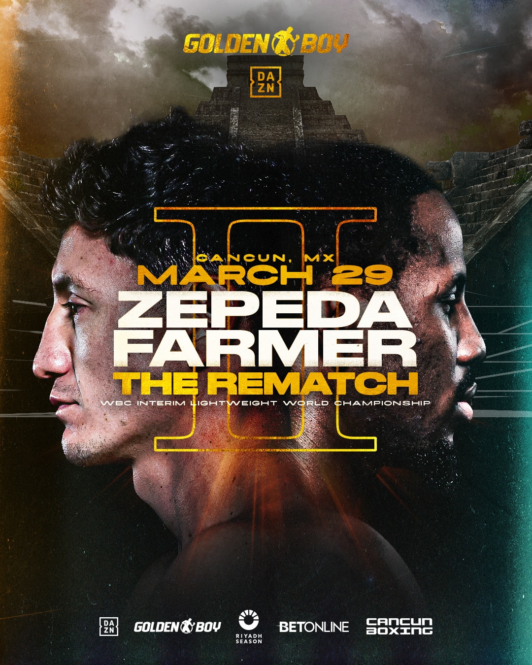 Zepeda vs. Farmer 2 Rematch Set for March 29th in Cancun Live on DAZN