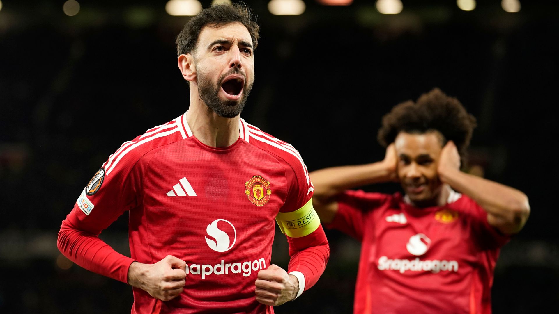 Fernandes hat-trick fires Man Utd into Europa League quarter-finals