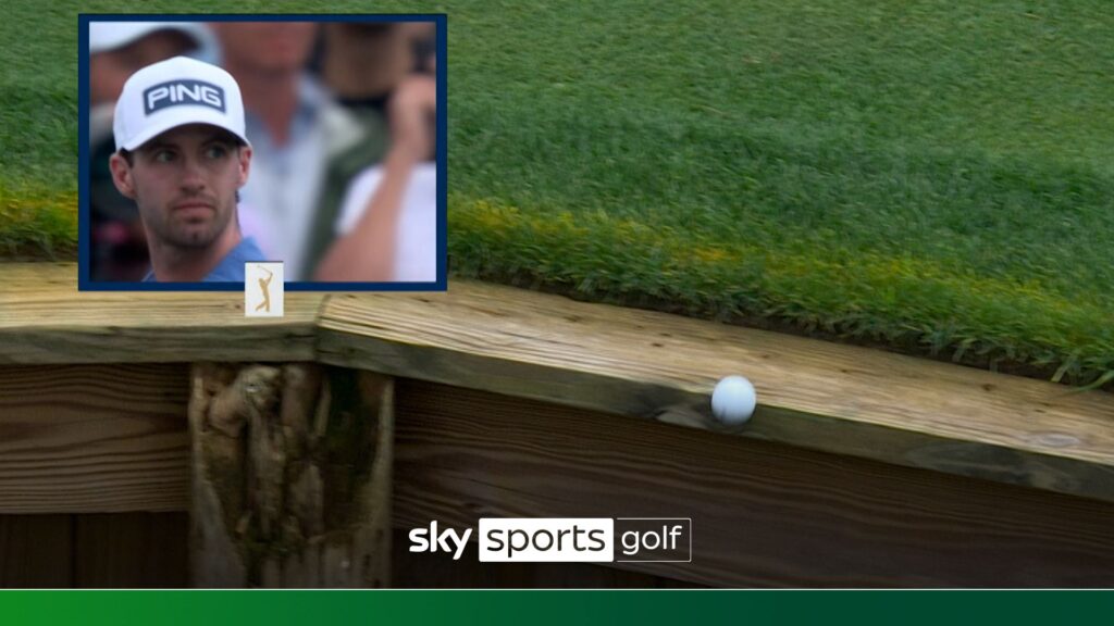 Going, going… GONE! Agony as ball rolls into water in late Players drama!