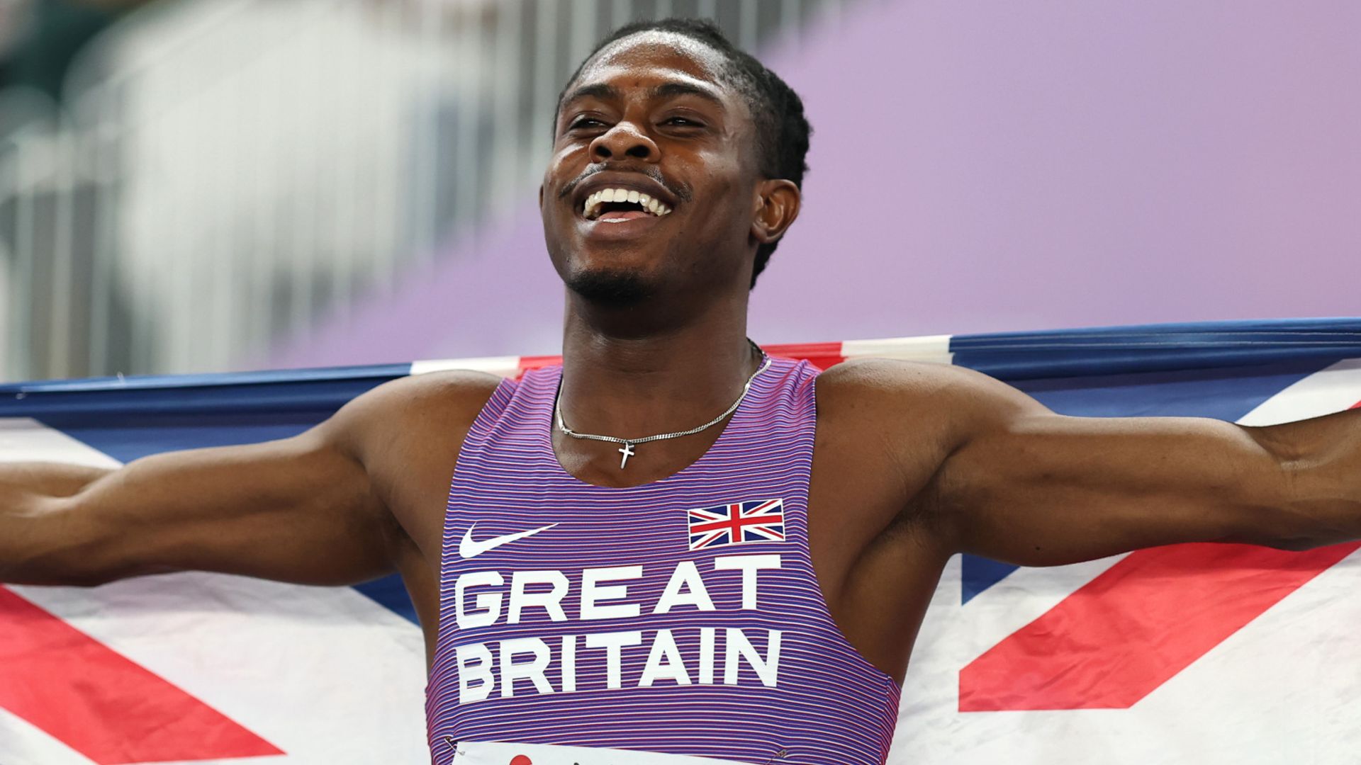 Britain’s Azu equals lifetime best to win world 60m gold