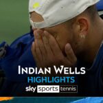 Kyrgios in tears after retiring hurt at Indian Wells