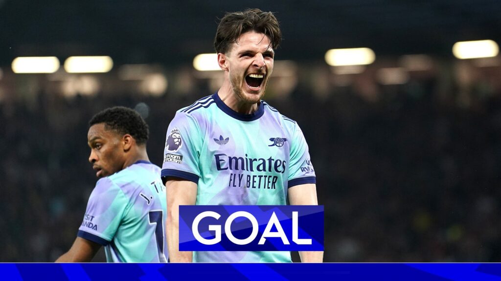 EQUALISER! Rice left all alone to fire Arsenal level