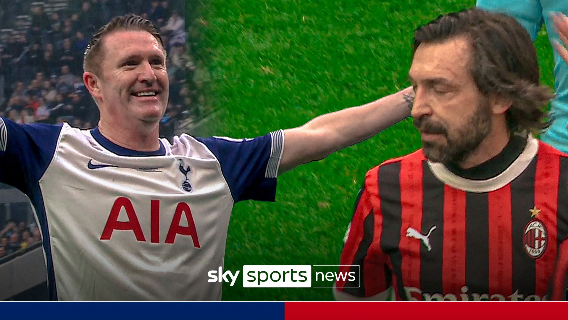 Keane gymnastics and Pirlo free-kicks | Spurs Legends beat AC Milan Glorie!